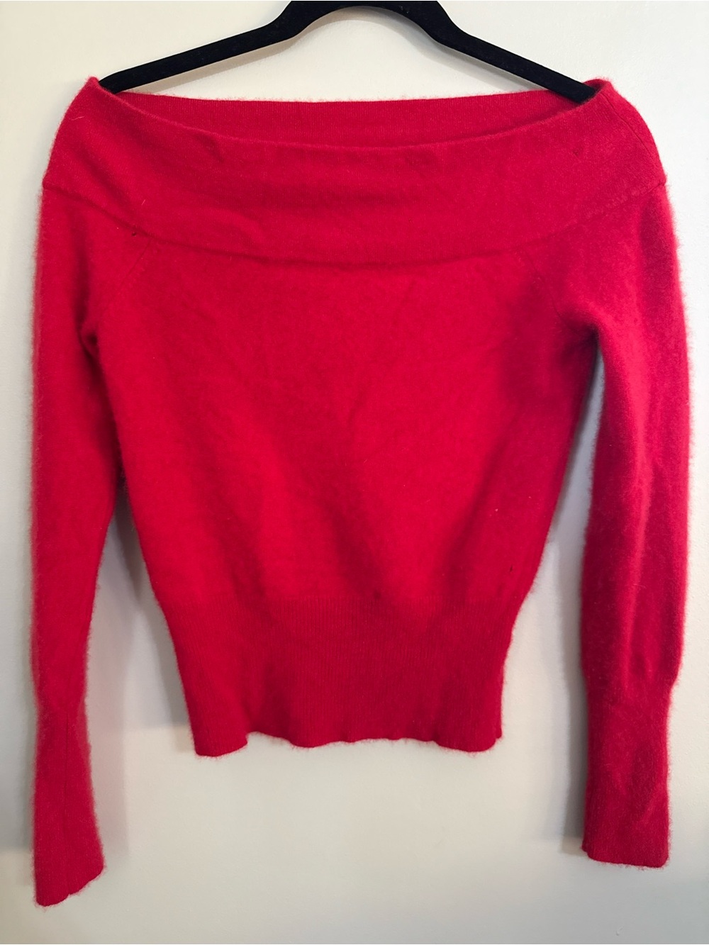 The Limited Off-the-Shoulder Bright Red Sweater